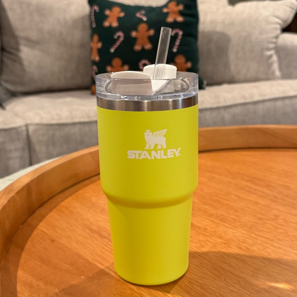 Stanley 20 ounce Lime Green Tumbler with Straw